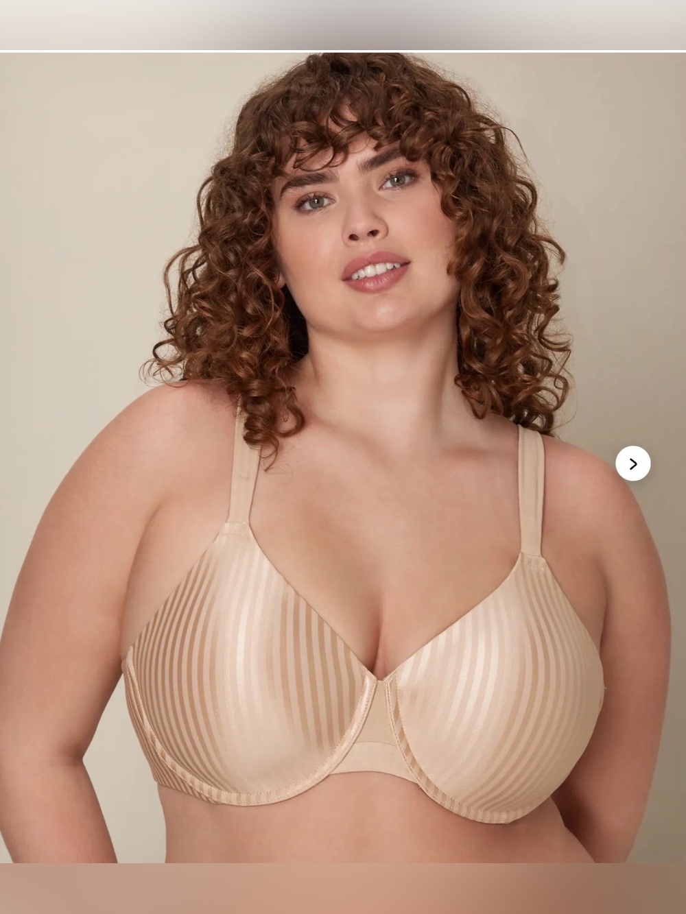 Playtex Nude Stripe Underwire Full-Coverage Bra